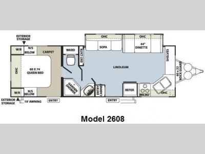 Floorplan - 2010 Forest River RV Rockwood Ultra Lite 2608SS