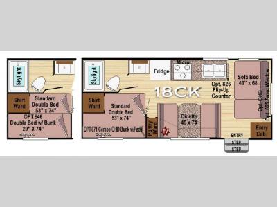 Floorplan - 2010 Outdoors RV Creek Side 18CK