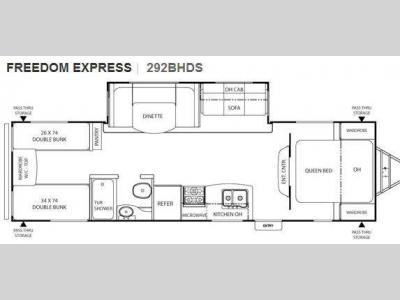 Floorplan - 2010 Coachmen RV Freedom Express 292BHDS