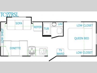 Floorplan - 2005 R-Vision Trail Cruiser 27 RSL