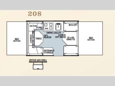 Floorplan - 2011 Forest River RV Flagstaff MAC LTD Series 208