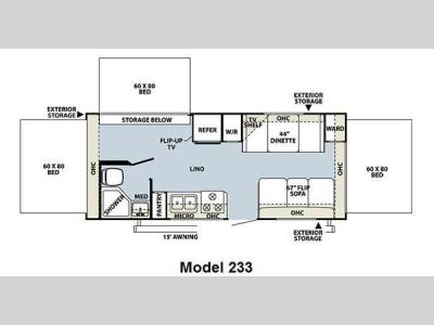 Floorplan - 2011 Forest River RV Flagstaff Shamrock 233