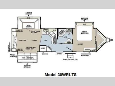 Floorplan - 2011 Forest River RV Flagstaff V-Lite 30WRLTS