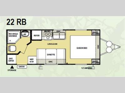 Floorplan - 2011 Forest River RV Wildwood X-Lite 22RB