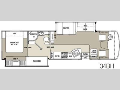Floorplan - 2011 Coachmen RV Mirada 34BH