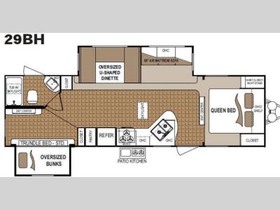 Floorplan - 2011 Dutchmen RV Colorado 290BH