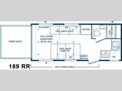 Floorplan - 2006 Keystone RV Tail-Gator 189 RR