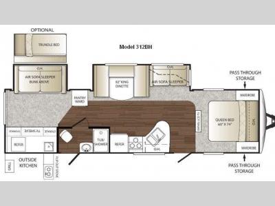 Floorplan - 2011 Keystone RV Outback 312BH