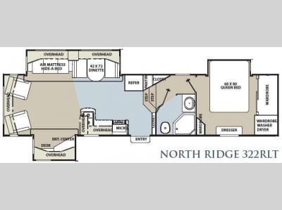 Floorplan - 2011 Coachmen RV North Ridge 322RLT