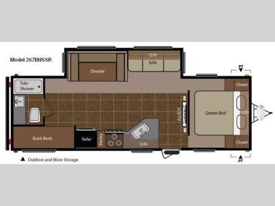 Floorplan - 2011 Keystone RV Springdale 267BHSSR