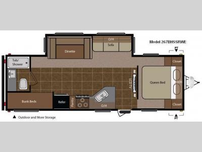 Floorplan - 2011 Keystone RV Springdale 267BHSSRWE