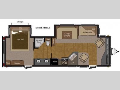 Floorplan - 2011 Keystone RV Sprinter 318FLS