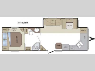 Floorplan - 2011 Keystone RV Cougar X-Lite 29FKS