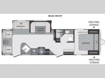 Floorplan - 2011 Keystone RV Premier Ultra Lite 28RLPR