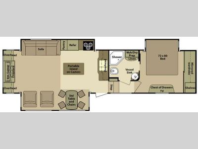 Floorplan - 2011 Open Range RV 391RES