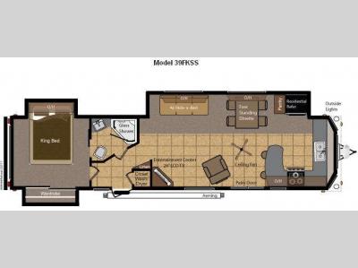 Floorplan - 2011 Keystone RV Retreat 39FKSS
