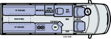 Floorplan - 2005 Airstream RV Interstate IDT