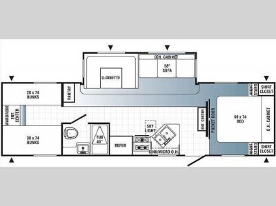Floorplan - 2011 Palomino Puma 30-DBSS