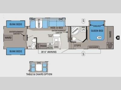 Floorplan - 2011 Jayco Eagle 365BHS