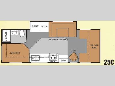 Floorplan - 2011 Thor Motor Coach Chateau 25C