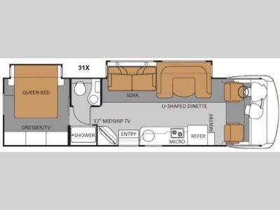 Floorplan - 2011 Thor Motor Coach Serrano 31X