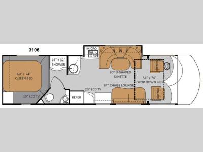 Floorplan - 2011 Thor Motor Coach Avanti 3106