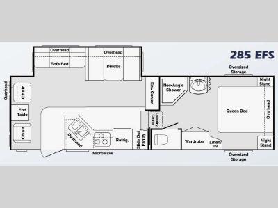 Floorplan - 2004 Keystone RV Cougar 285 EFS