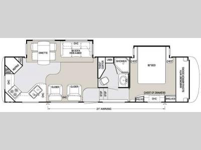 Floorplan - 2011 Newmar Kountry Star 32RKSH