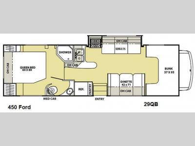 Floorplan - 2011 Coachmen RV Freelander 29QB