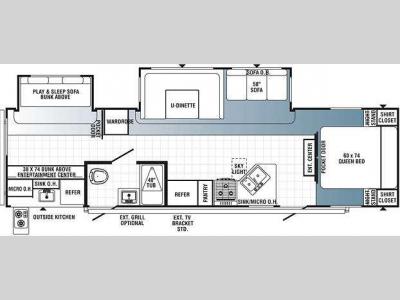 Floorplan - 2012 Palomino Puma 31-KBH