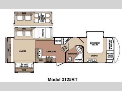 Floorplan - 2012 Forest River RV Blue Ridge 3125RT