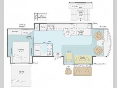 Floorplan - 2012 Itasca Sunova 33C