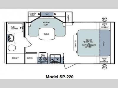 Floorplan - 2012 Forest River RV Surveyor Sport SP-220