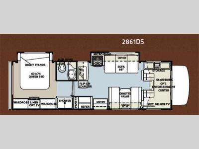 Floorplan - 2012 Forest River RV Forester 2861DS