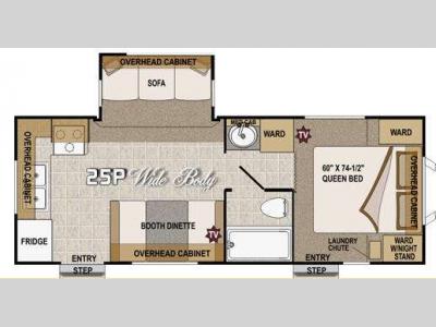 Floorplan - 2011 Northwood Arctic Fox 25P