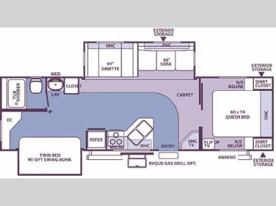 Floorplan - 2006 Forest River RV Flagstaff 831 BHSS