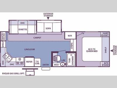 Floorplan - 2006 Forest River RV Flagstaff 8524 RKSS