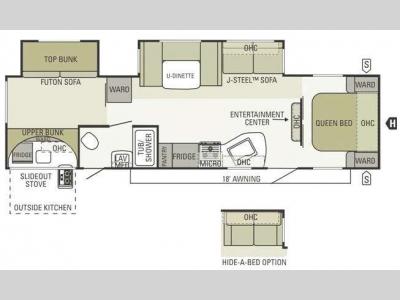 Floorplan - 2012 Starcraft  Autumn Ridge 329BHU
