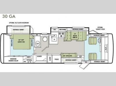 Floorplan - 2012 Tiffin Motorhomes Allegro 30 GA