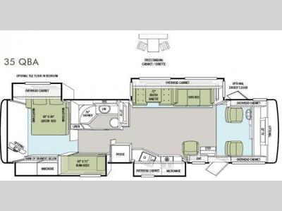 Floorplan - 2012 Tiffin Motorhomes Allegro 35 QBA