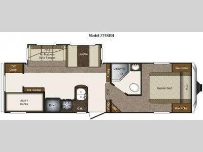 Floorplan - 2012 Keystone RV Laredo Super Lite 275SBH