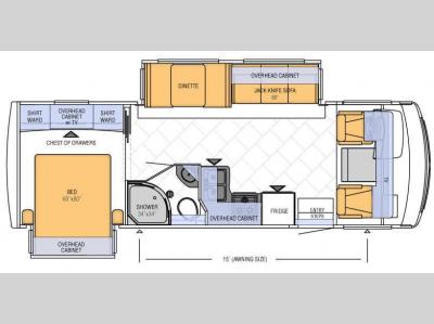 Floorplan - 2012 Newmar Bay Star 2702