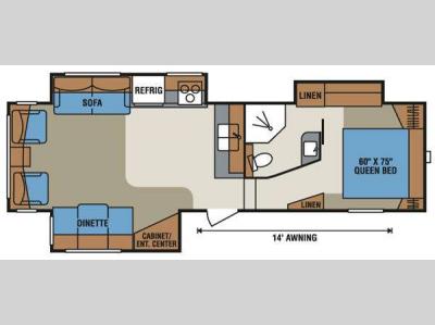 Floorplan - 2012 KZ Durango 1500 D295CS