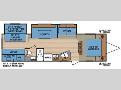 Floorplan - 2012 KZ Spree 321BHS