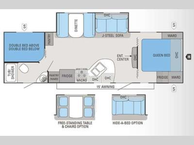 Floorplan - 2012 Jayco White Hawk 28DSBH