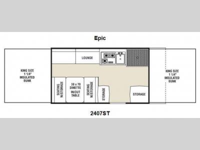 Floorplan - 2012 Coachmen RV Viking Camping Trailers 2407ST Epic