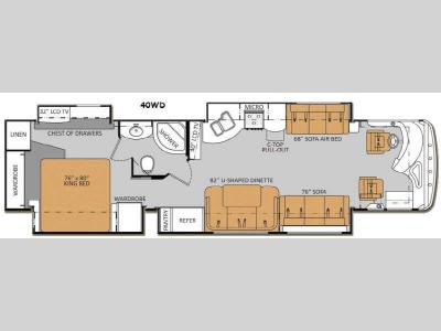 Floorplan - 2012 Thor Motor Coach Tuscany 40WD