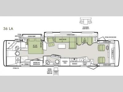 Floorplan - 2012 Tiffin Motorhomes Allegro 36 LA