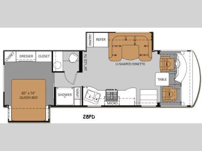 Floorplan - 2012 Thor Motor Coach Daybreak 28PD