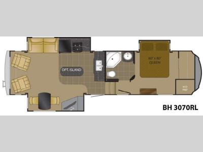 Floorplan - 2013 Heartland Bighorn 3070RL